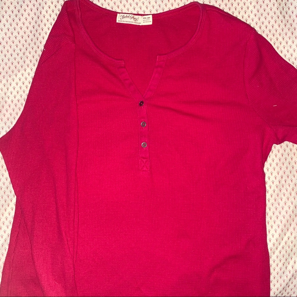 Dark Pink Ribbed Longsleeve